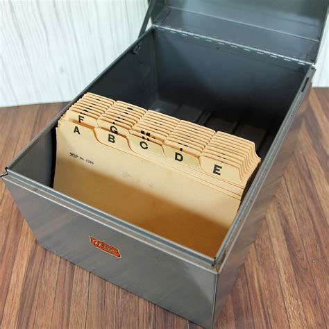 4x6 steel card file box|4x6 index card file.